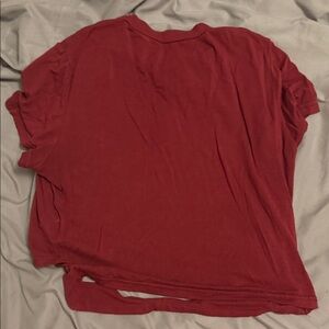 Elegant Red Short Sleeve Women's Tee